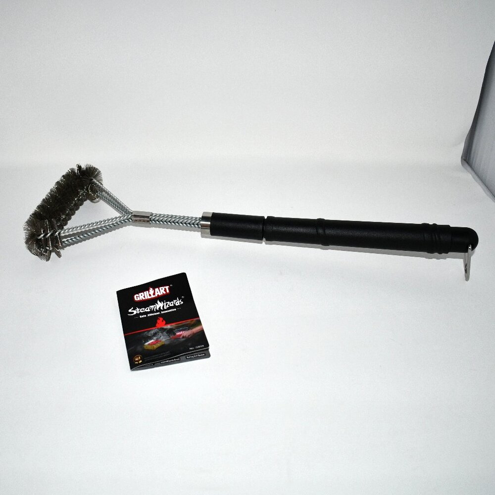 GRILLART Grill Brush [Wire + Helix] 2-in-1 BBQ Cleaning Brush – 18” Grill Cleane
